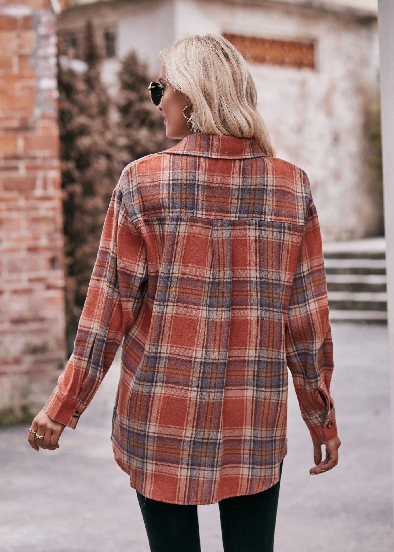 2023 Autumn and Winter Casual Oversize Loose Plaid Shirt