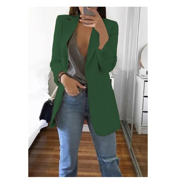 2023 Casual Slim Cardigan Blazer Women's Spring and Autumn Outwear