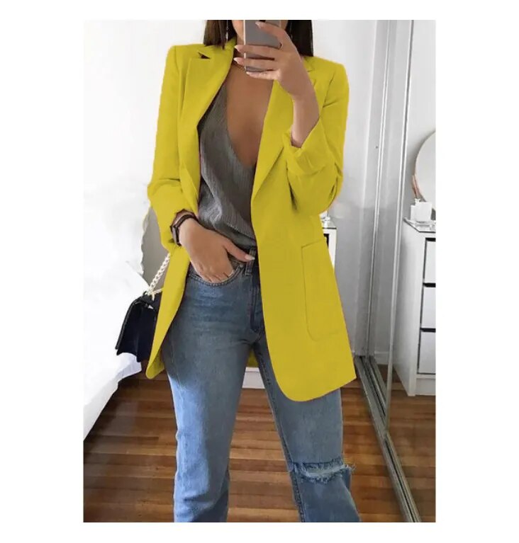 2023 Casual Slim Cardigan Blazer Women's Spring and Autumn Outwear