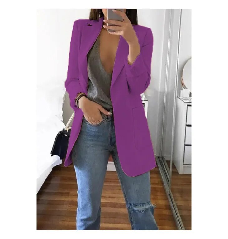 2023 Casual Slim Cardigan Blazer Women's Spring and Autumn Outwear