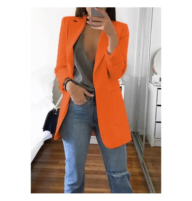 2023 Casual Slim Cardigan Blazer Women's Spring and Autumn Outwear