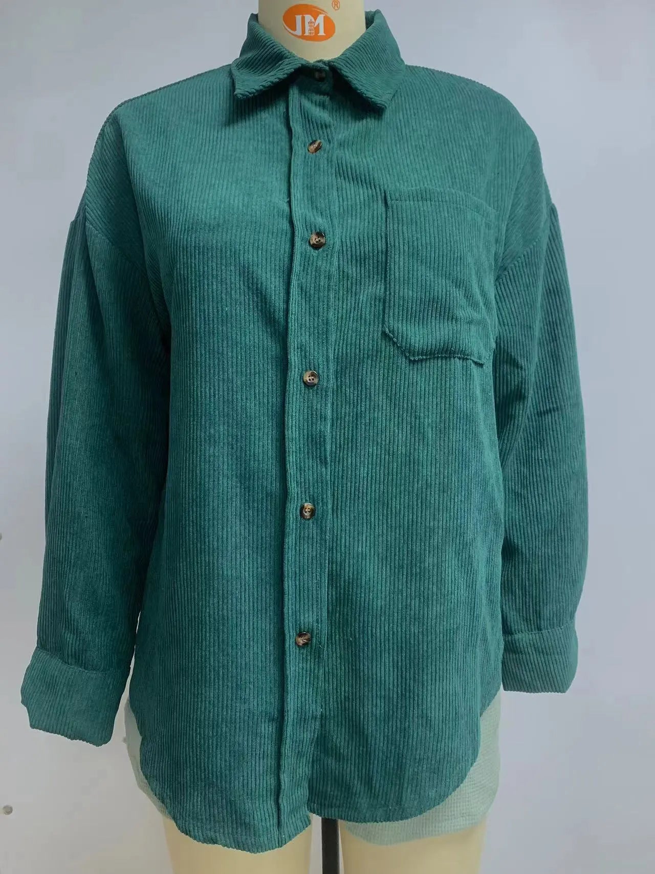 2023 Fall/Winter Oversize Loose Casual Corduroy Shirt Women