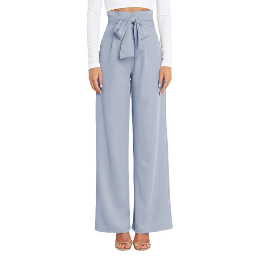 Casual Wide-leg Trousers with Belt Pants