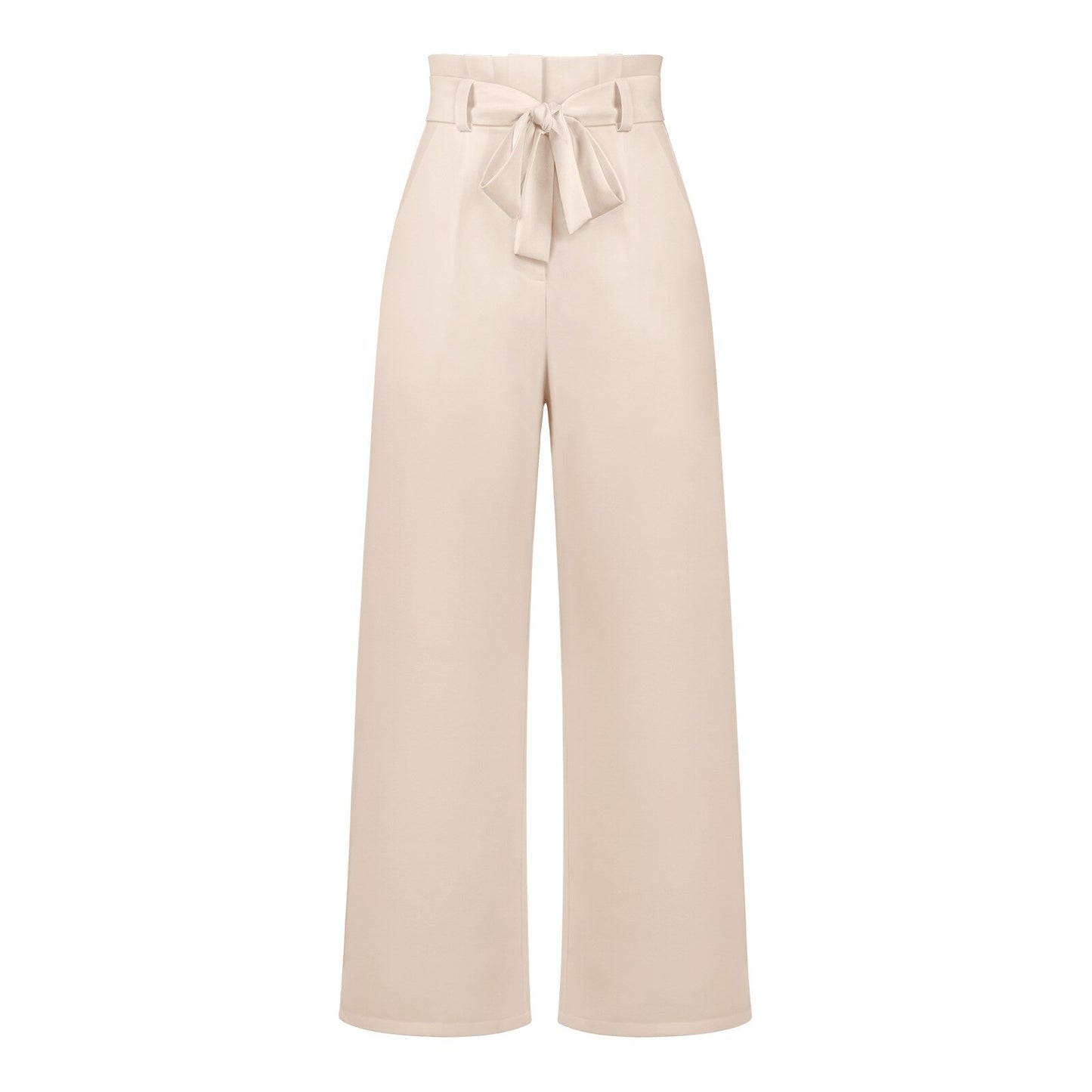 Casual Wide-leg Trousers with Belt Pants