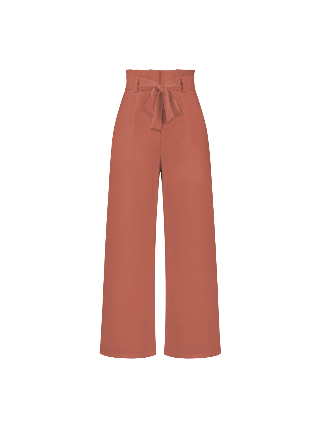 Casual Wide-leg Trousers with Belt Pants