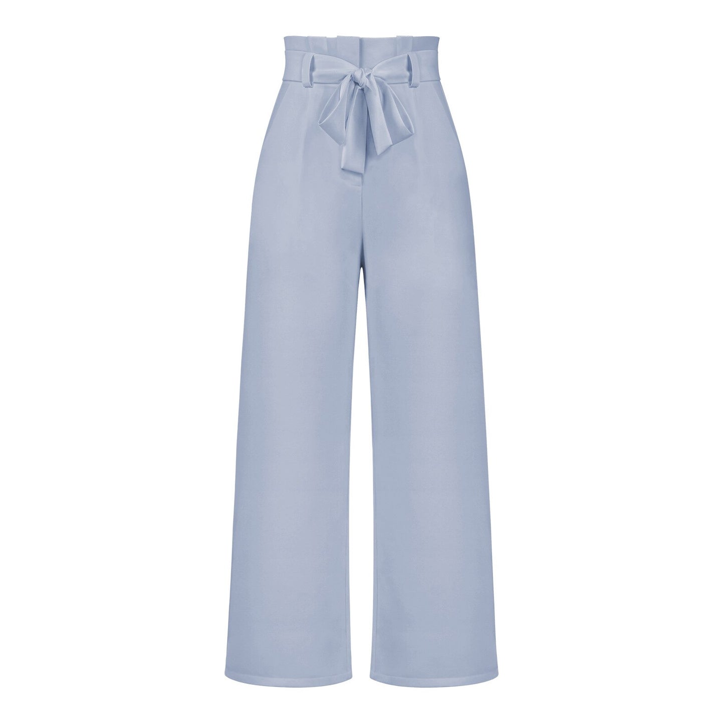 Casual Wide-leg Trousers with Belt Pants