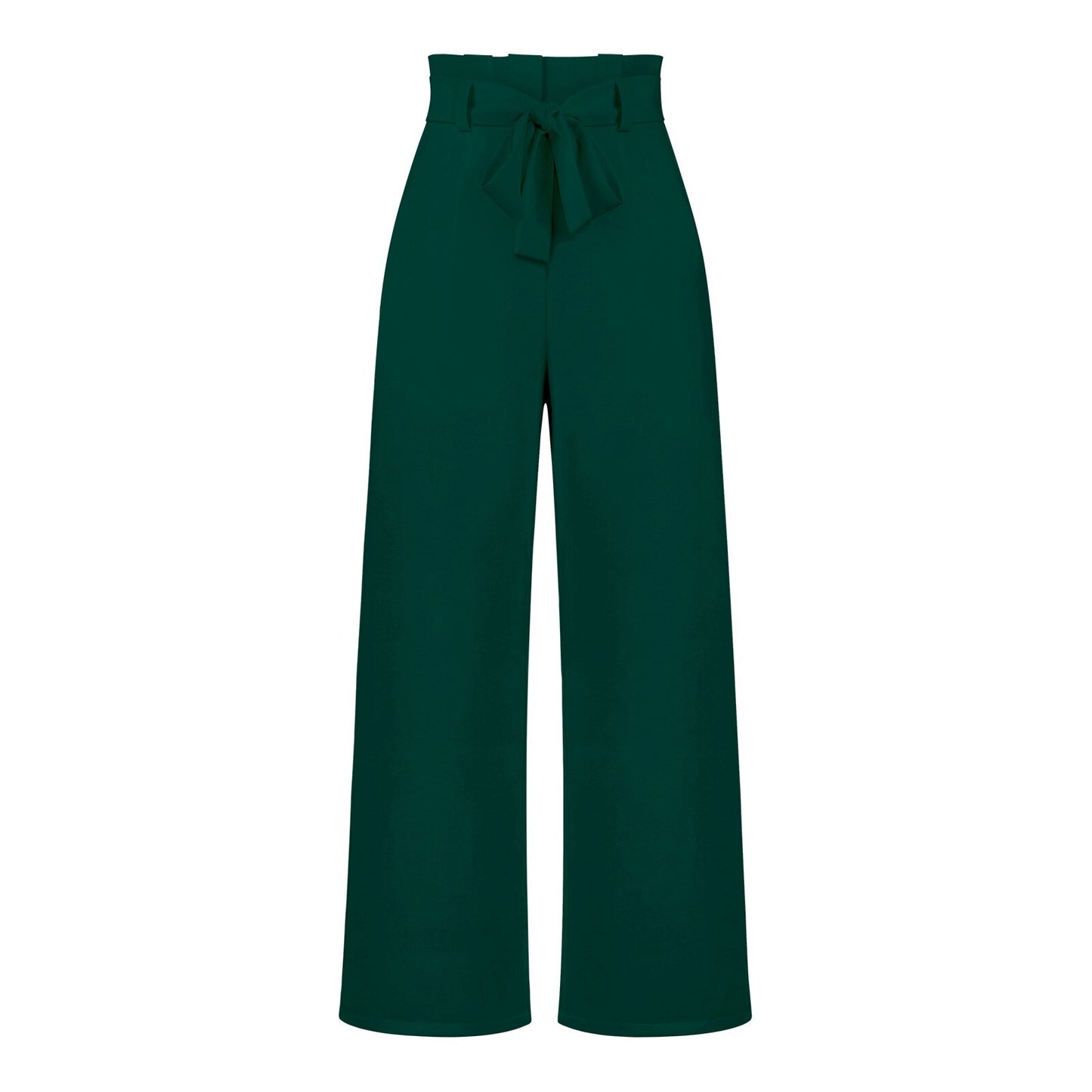 Casual Wide-leg Trousers with Belt Pants