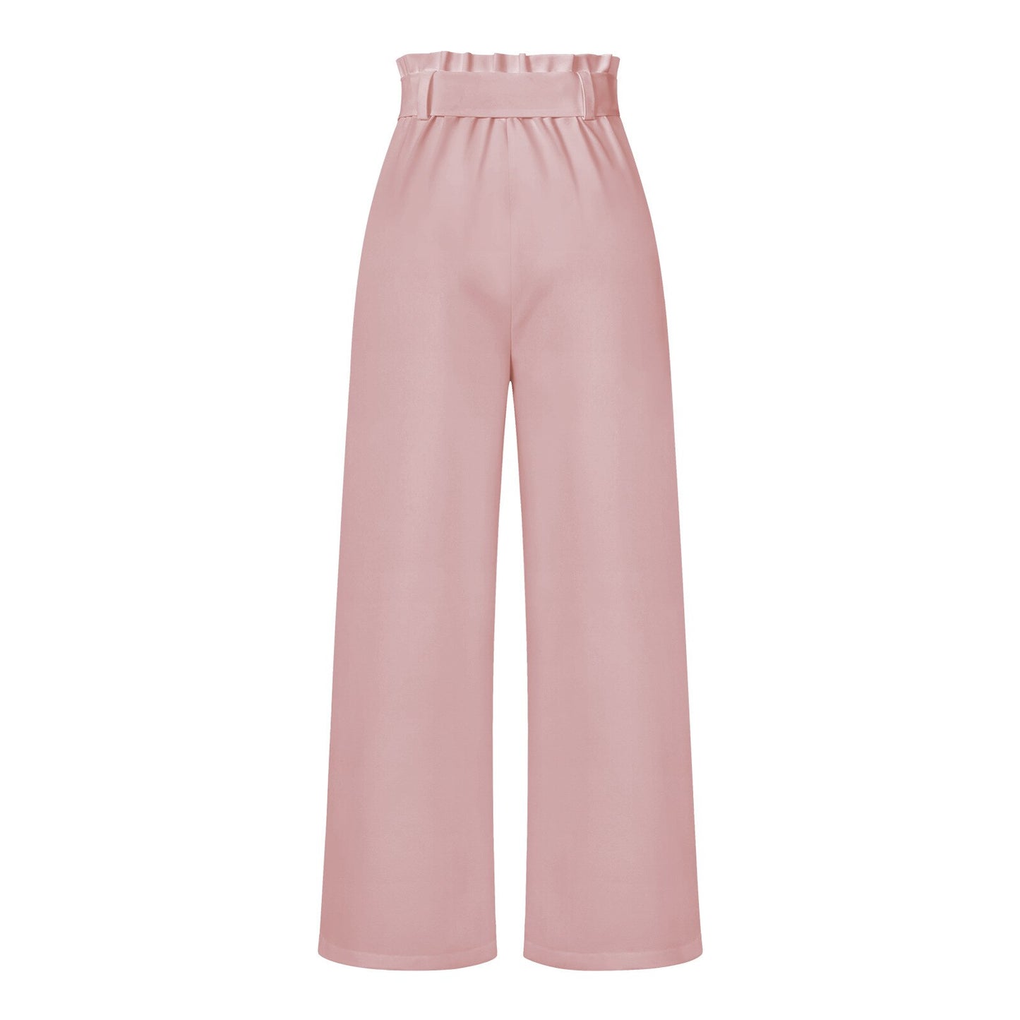 Casual Wide-leg Trousers with Belt Pants