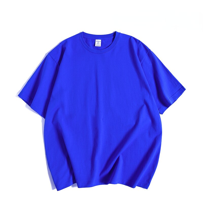 Heavyweight 250g Pure Cotton Solid Color Half Sleeve Men's Women's  T-shirt