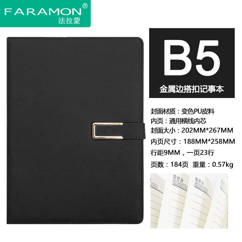 Thickened Buckle Meeting Business Office A5 B5 Notebook Wholesale Custom Logo