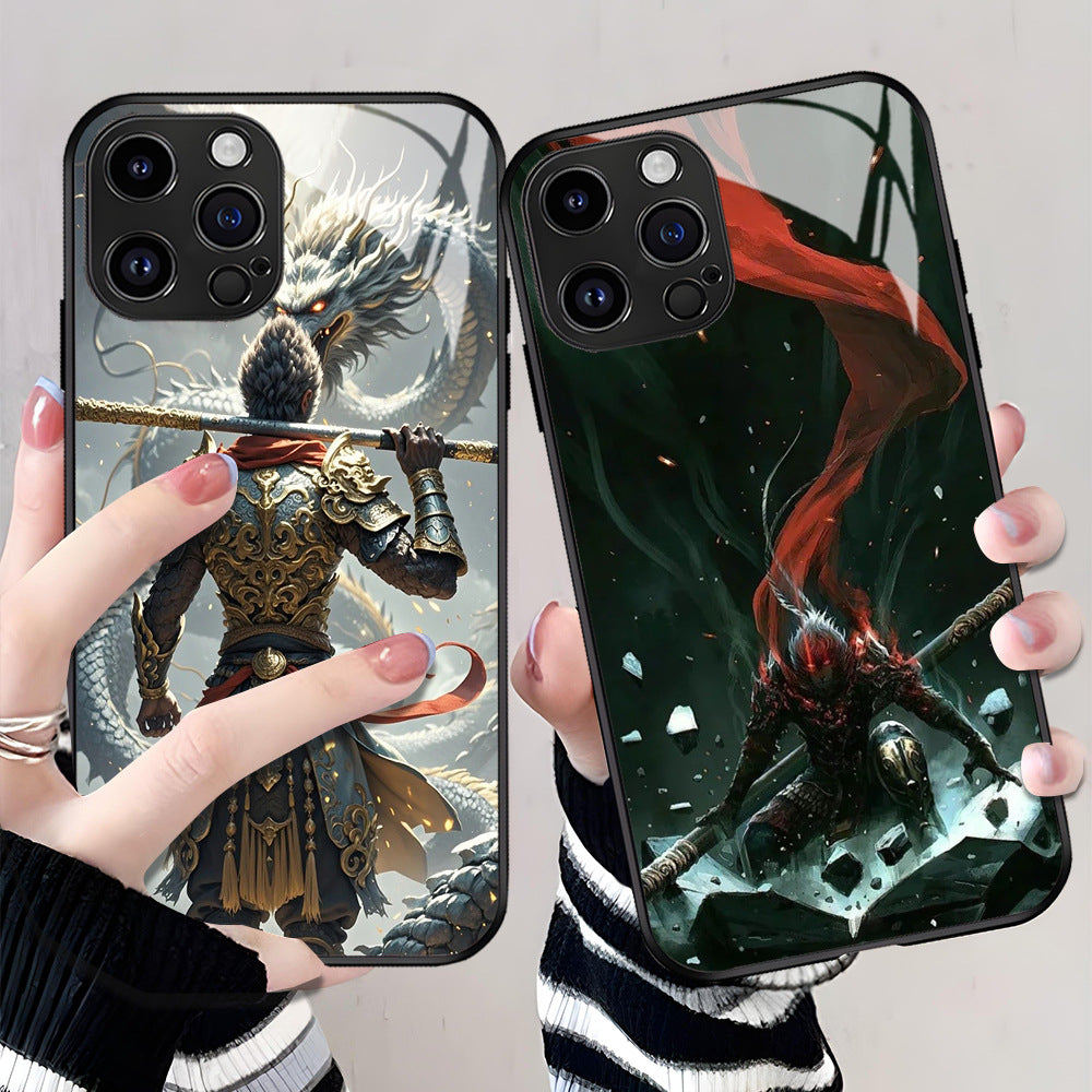 Black Myth Monkey King Sun Wukong Apple Phone Glass Case