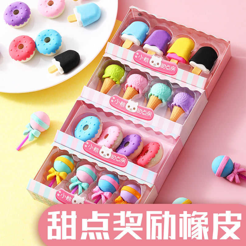 Creative Student Eraser High Quality Cute Children's Cartoon Eraser Set Clean Gift Wholesale