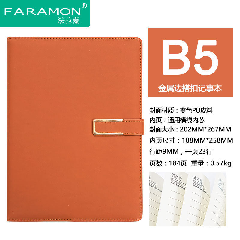 Thickened Buckle Meeting Business Office A5 B5 Notebook Wholesale Custom Logo