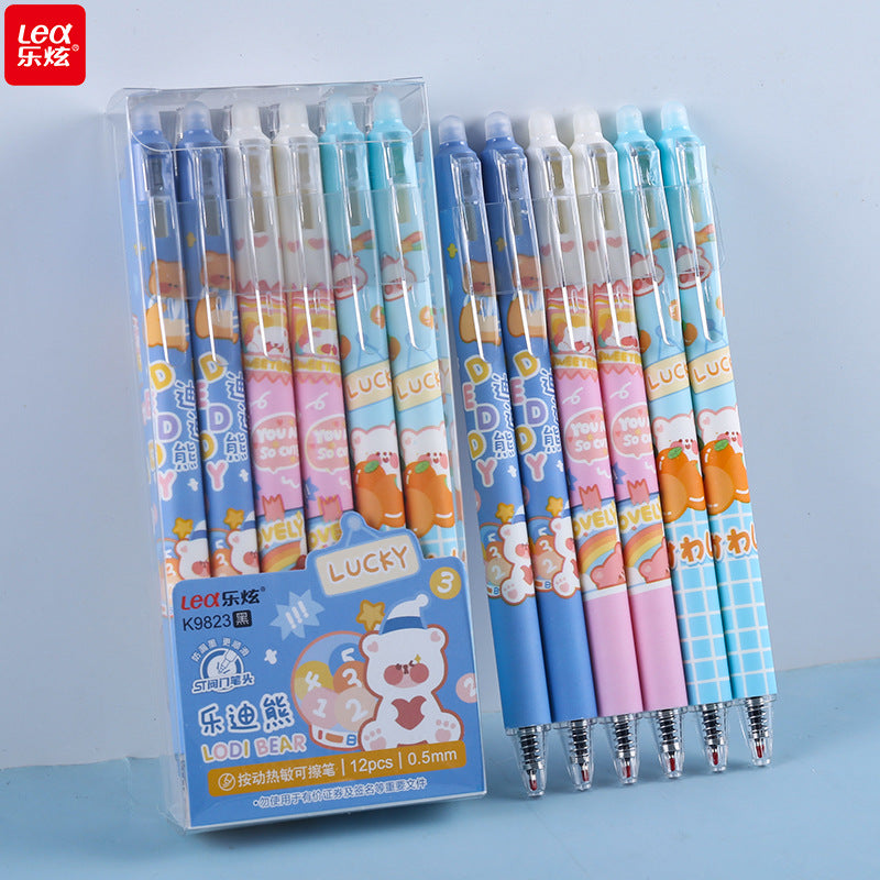 Press Erasable Pen Wholesale 0.5mm Gel Pen for Primary School Students