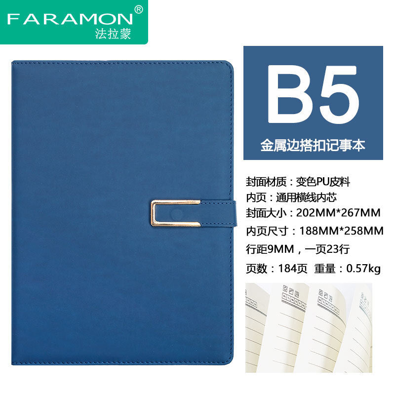 Thickened Buckle Meeting Business Office A5 B5 Notebook Wholesale Custom Logo