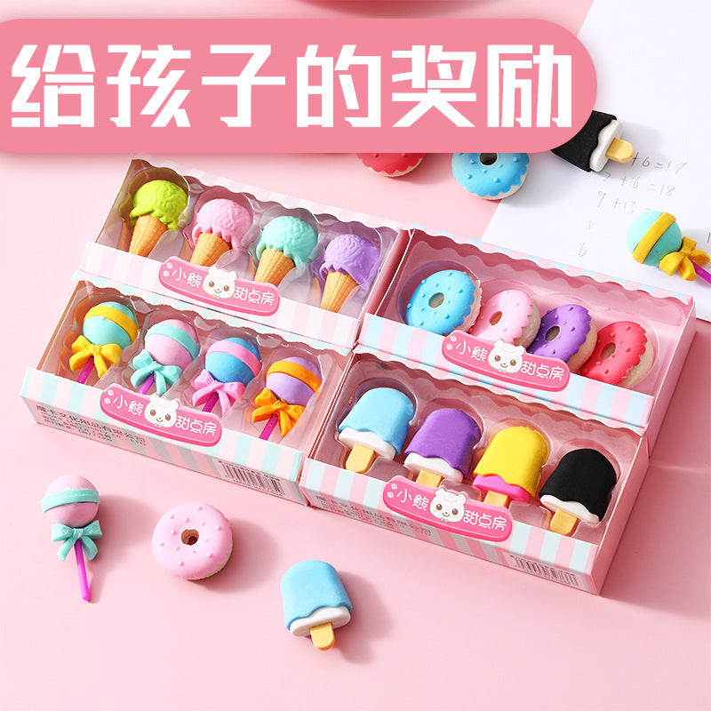 Creative Student Eraser High Quality Cute Children's Cartoon Eraser Set Clean Gift Wholesale