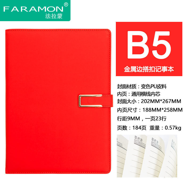 Thickened Buckle Meeting Business Office A5 B5 Notebook Wholesale Custom Logo