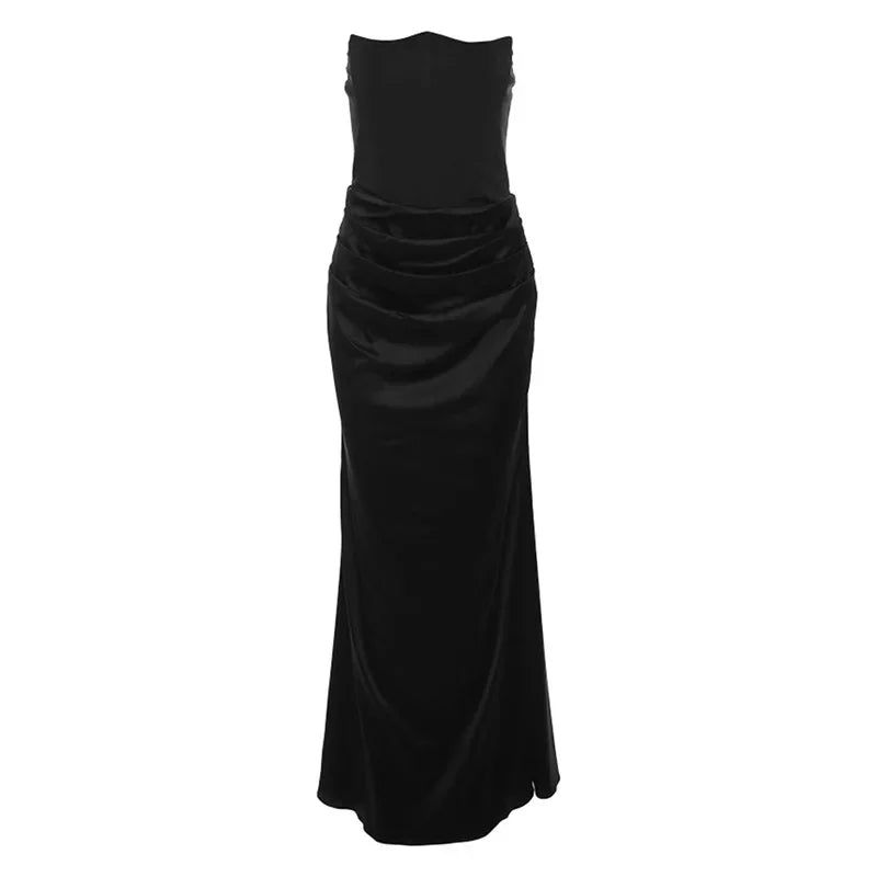 Sexy Backless Slim Mermaid Long Black Evening Dress