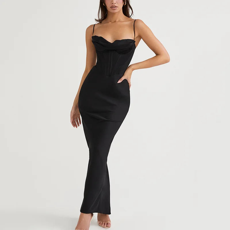 Sexy Spaghetti Straps Mermaid Long Formal Evening Dress