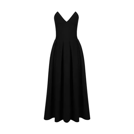 Solid Color Sexy V-neck Long Formal Evening Dress