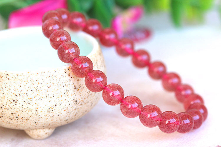 Red Strawberry Crystal Bracelet