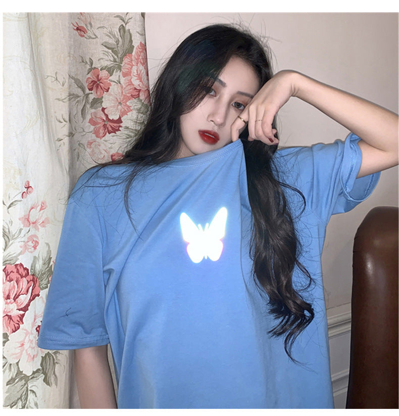 2023 Butterfly Short-sleeved T-shirt Women Top