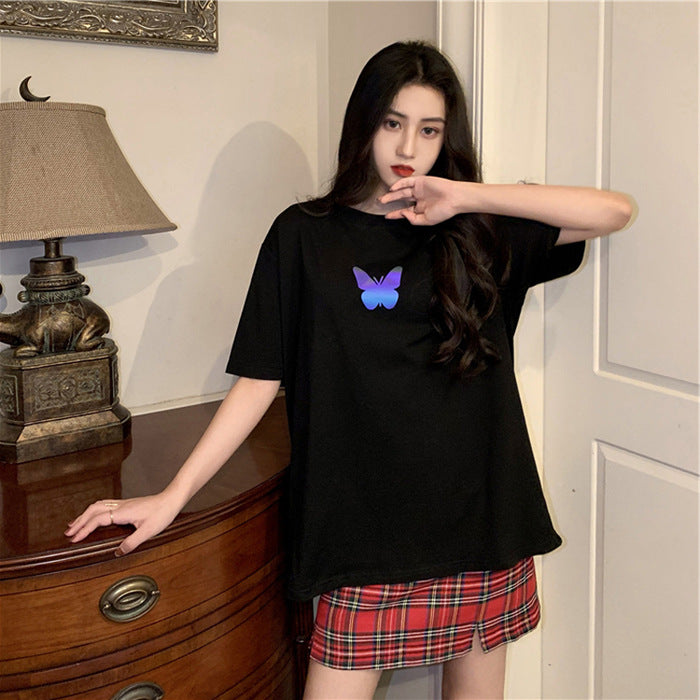 2023 Butterfly Short-sleeved T-shirt Women Top