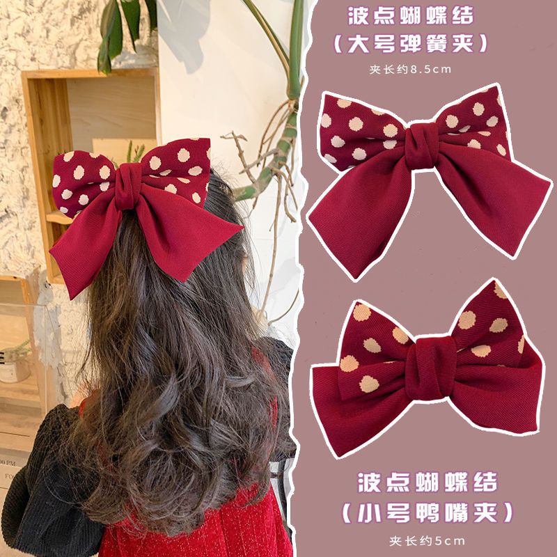 Parent-child Red Bow Princess Cute Hairpin