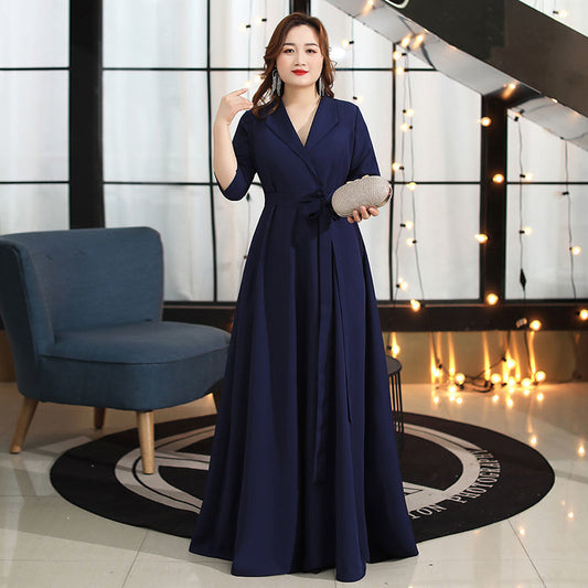 Oversize Blue Evening Party Formal Dress