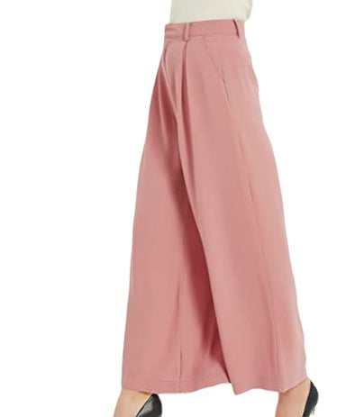 High Waist Casual Wide-leg Pleats Pants