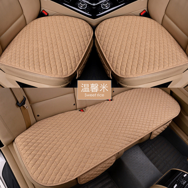 Four Seasons Front/Back Car Seat Cushion Three-piece Set