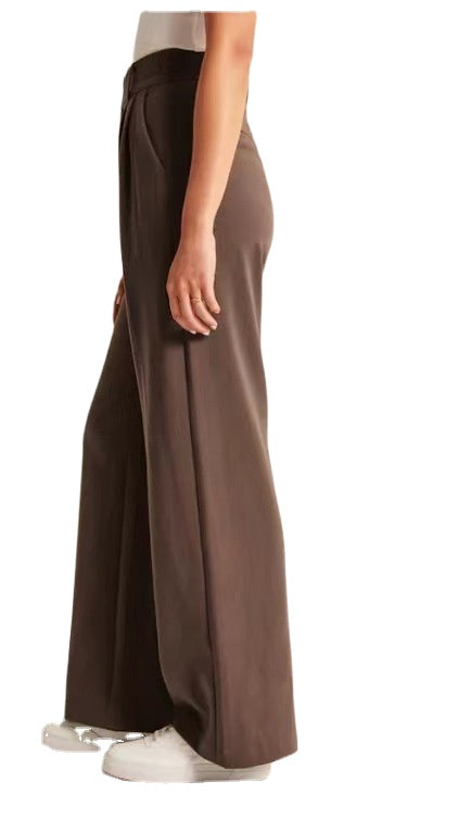 High Waist Wide Leg Casual Suit Pants