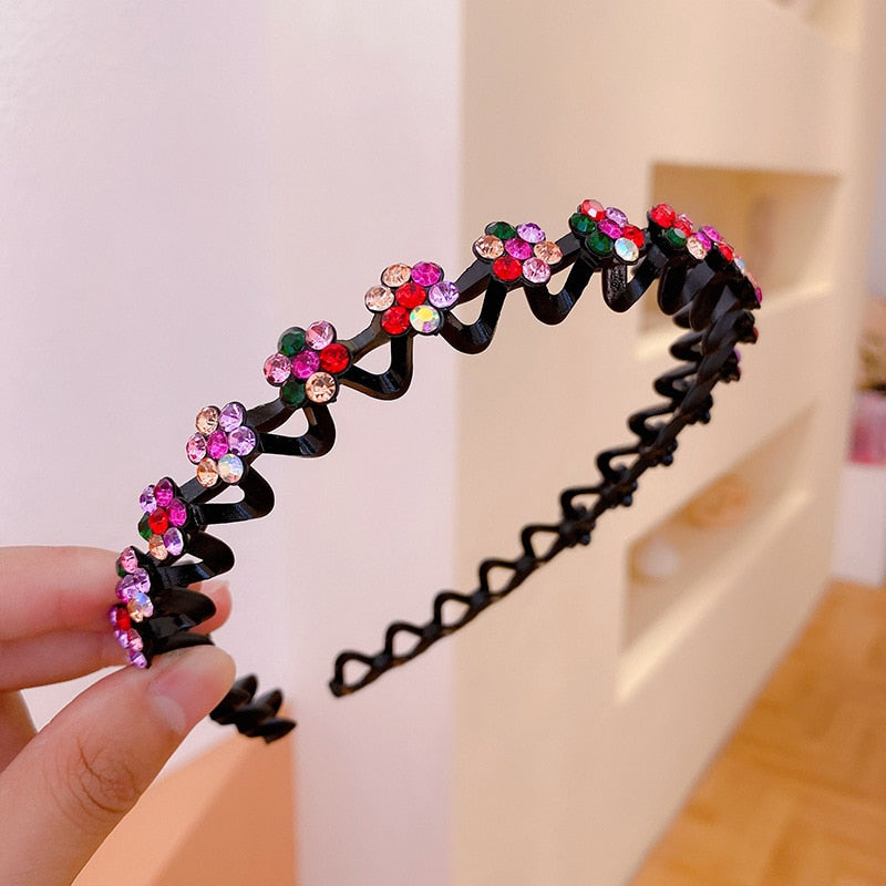 Fashion Pearl Non-Slip Rhinestone Hairbands