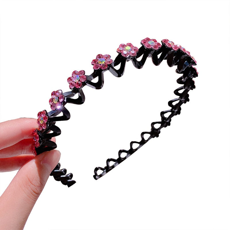 Fashion Pearl Non-Slip Rhinestone Hairbands