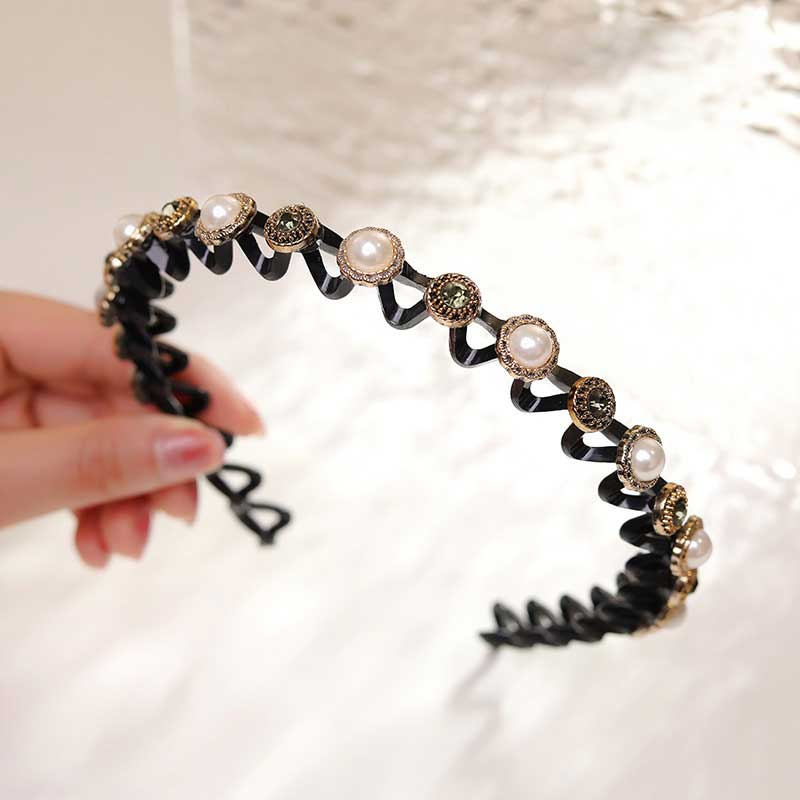 Fashion Pearl Non-Slip Rhinestone Hairbands