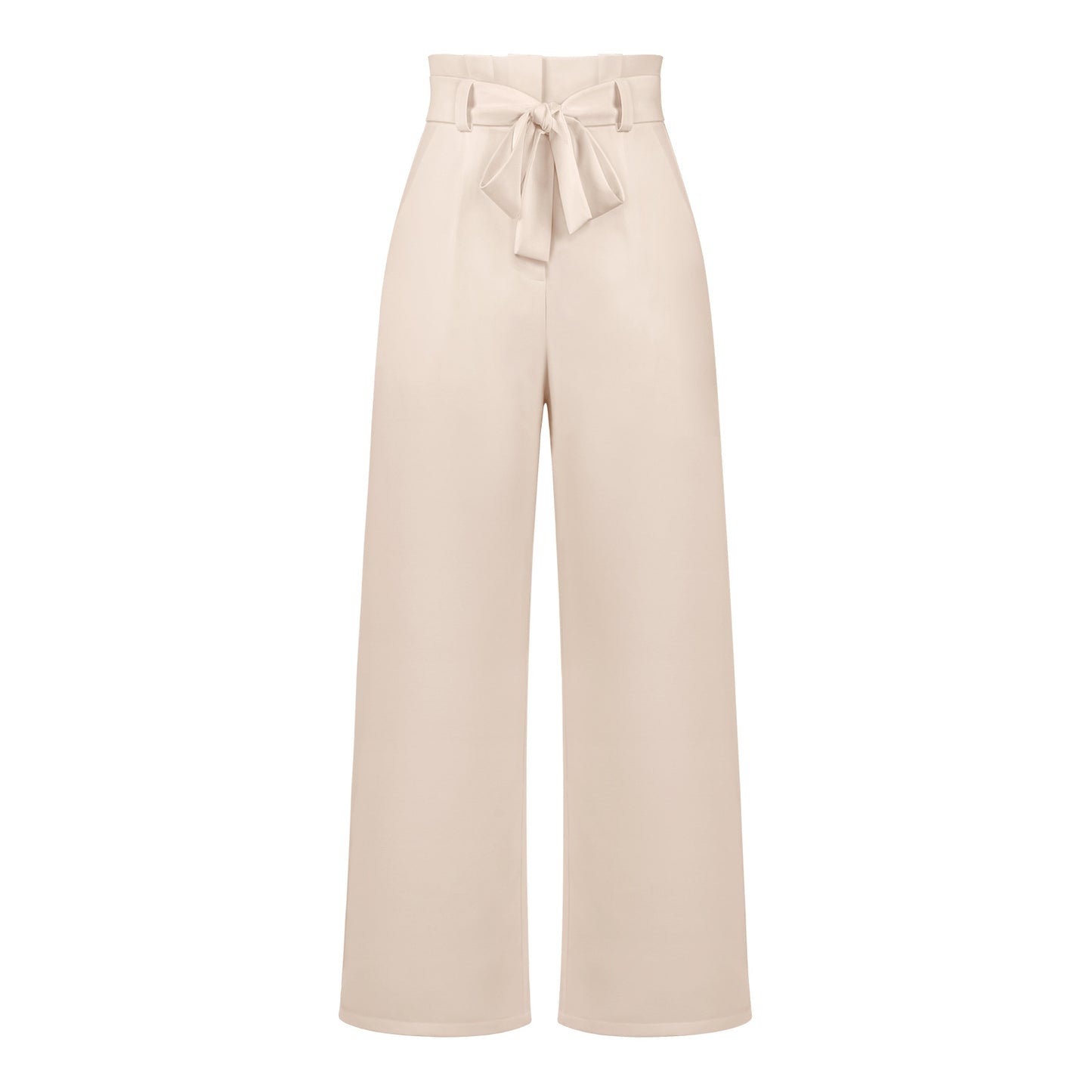 Casual Wide-leg Trousers with Belt Pants