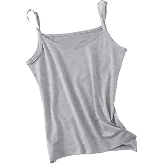 Women Solid Basic T-shirts Vest Sleeveless Casual Tank Tops Female