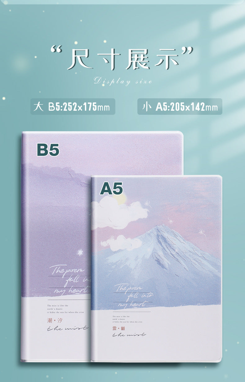 A5 B5 Rubber Thickened 4 Notebooks Set