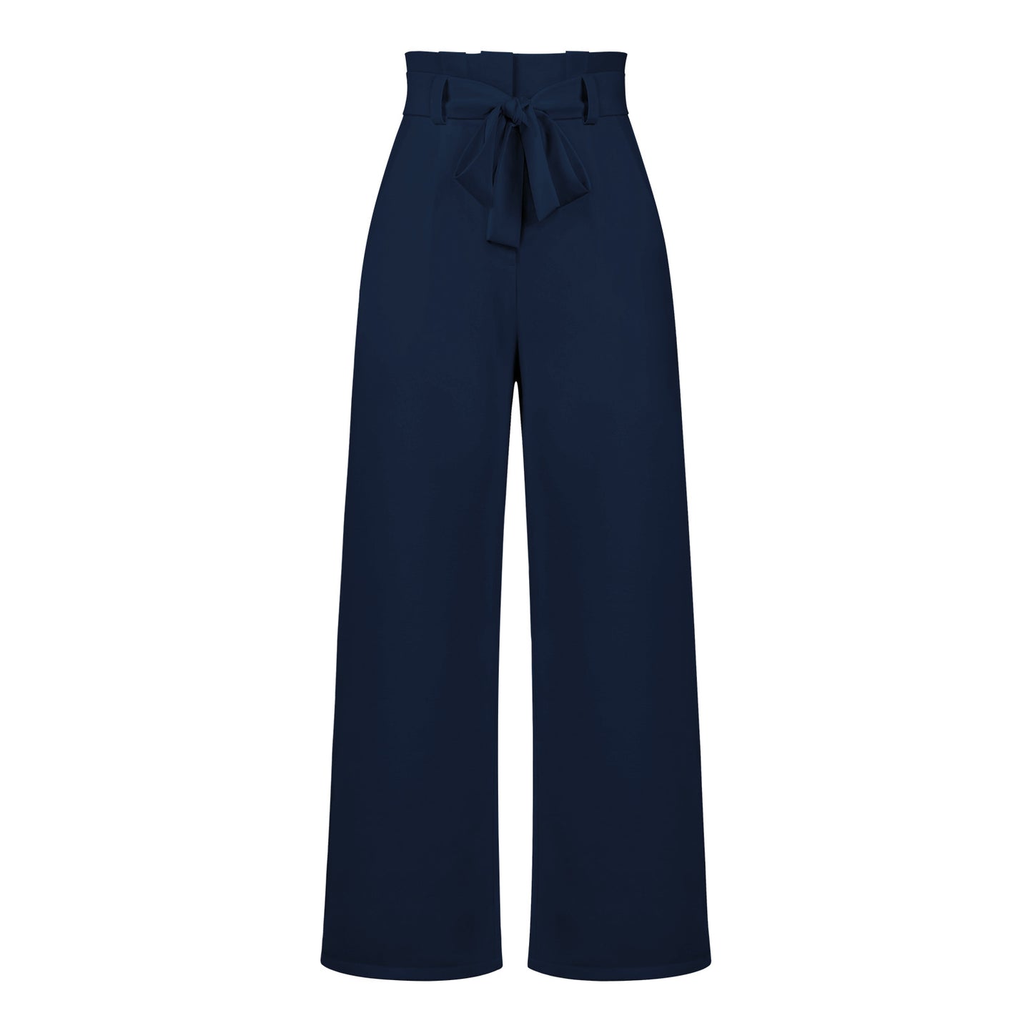 Casual Wide-leg Trousers with Belt Pants