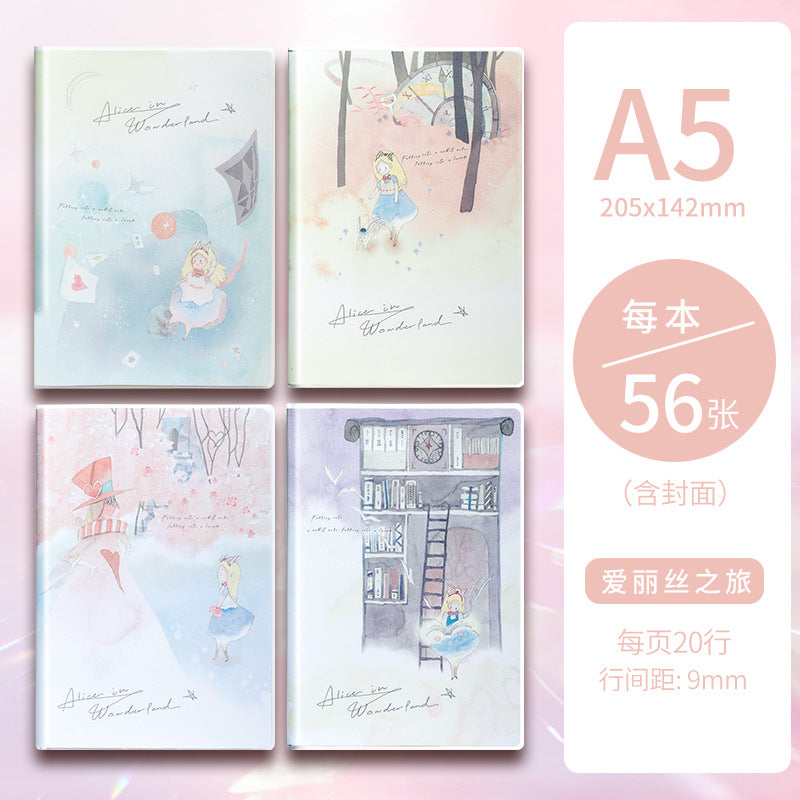 A5 B5 Rubber Thickened 4 Notebooks Set