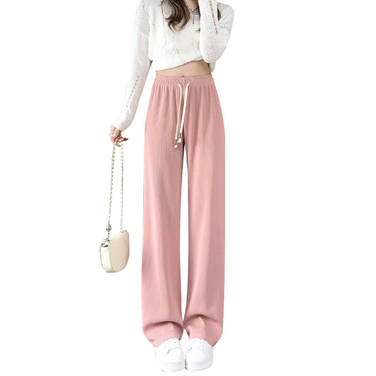 Spring Summer Straight Casual Wide-leg Pants