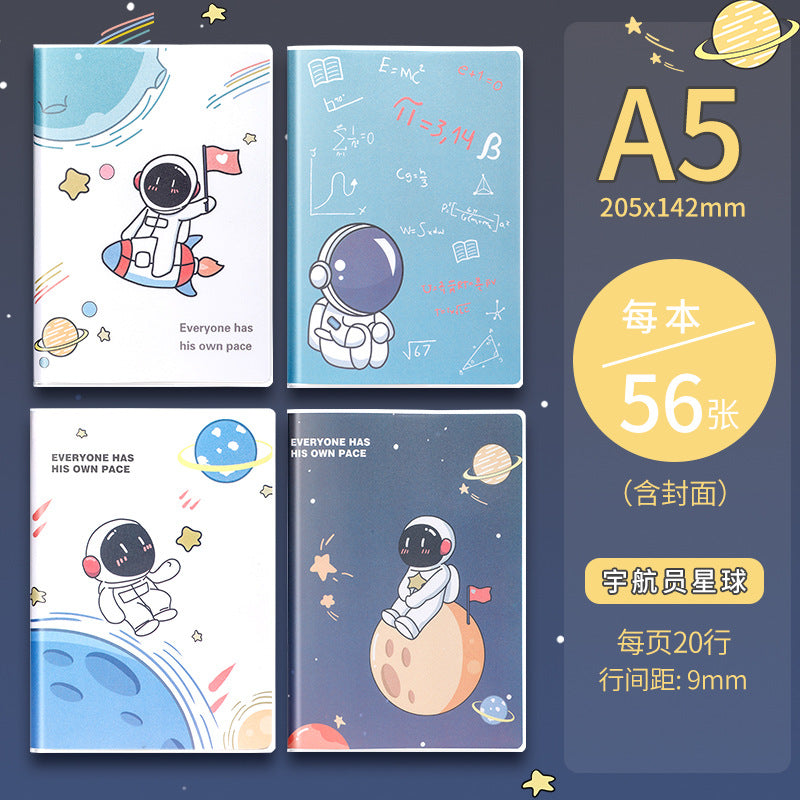 A5 B5 Rubber Thickened 4 Notebooks Set