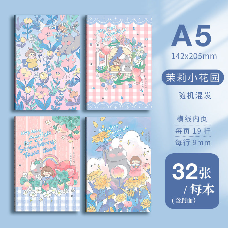 A5 Cartoon Retro Notebook B5 Cute Student Stationery Paper Student Prize Notepad