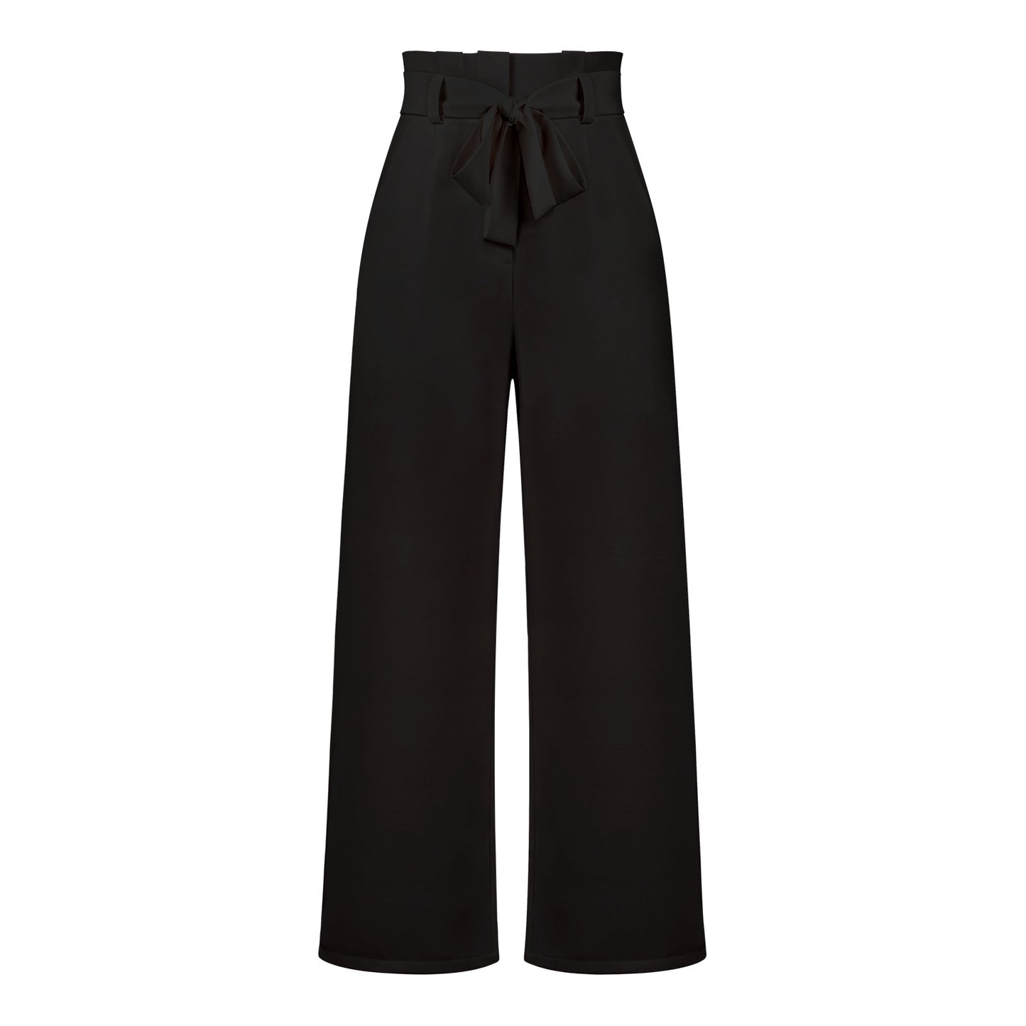 Casual Wide-leg Trousers with Belt Pants