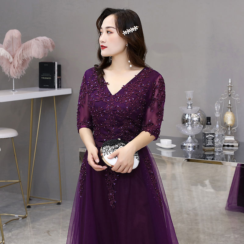 Beading Gorgeous Purple Evening Formal Dress