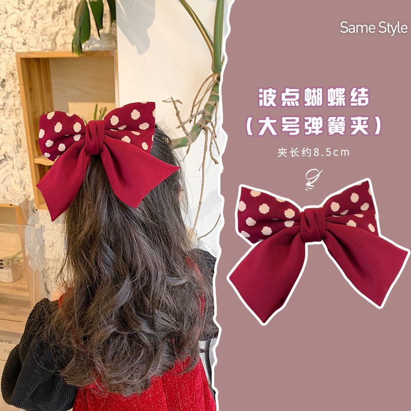 Parent-child Red Bow Princess Cute Hairpin