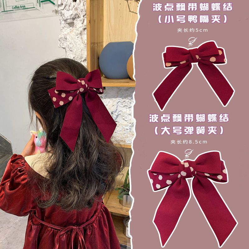 Parent-child Red Bow Princess Cute Hairpin