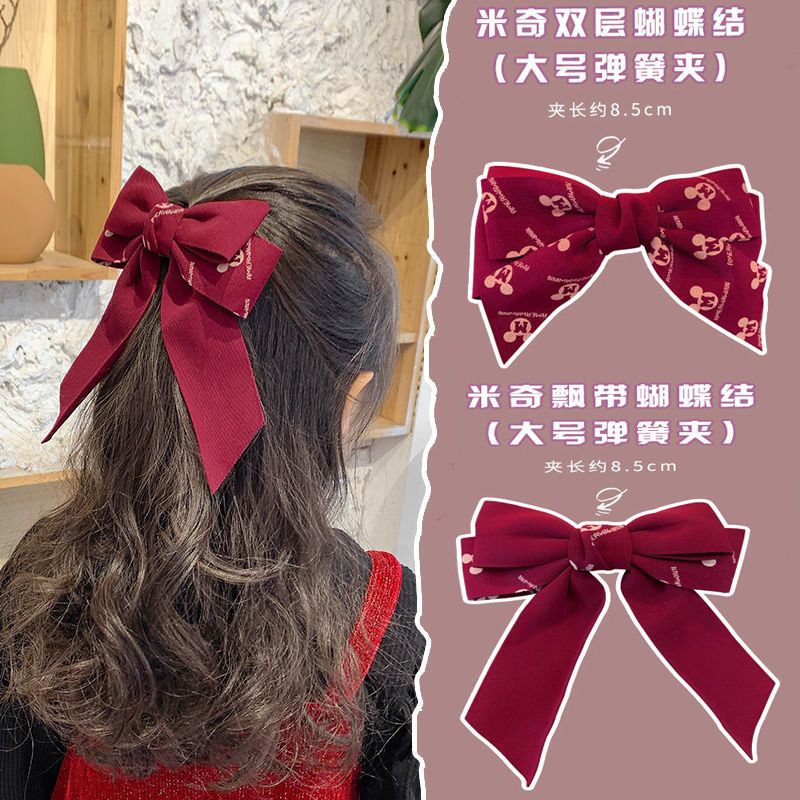 Parent-child Red Bow Princess Cute Hairpin